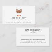 犬の顔ラベル 名刺 (正面/裏面)