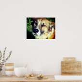 犬の顔写真値ポスター紙(マット) ポスター (キッチン)