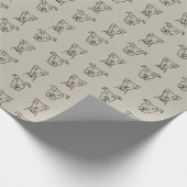 犬の顔包装紙 ラッピングペーパー (角)