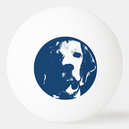 犬の顔 卓球ボール (正面)