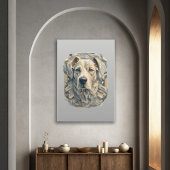 犬の顔lベージンググレーl美学モザイク[BD-B2] ポスター