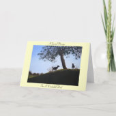 犬の風景公園の絵画風景の技術 カード (正面)