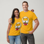 犬の食べラーメンかわいいかわいい麺 Tシャツ (ユニセックス)