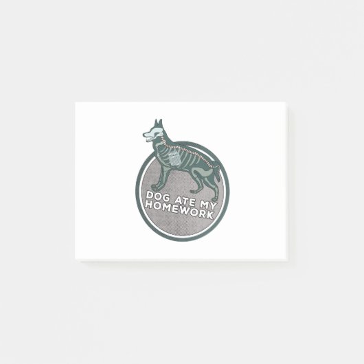 犬の食べ家の仕事 ポストイット (正面)