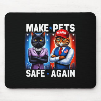 犬の食べ猫がペットを安全に保つよう議論する マウスパッド