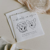 犬の飲み物結婚を選んで スタンダードカクテルナプキン