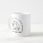 犬の飼い主とコーヒー愛好家のお父さんクラブの面白い コーヒーマグカップ (正面左)