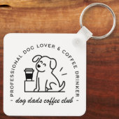 犬の飼い主とコーヒー愛好家のパパクラブ キーホルダー (裏面)