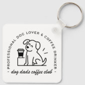 犬の飼い主とコーヒー愛好家のパパクラブ キーホルダー (裏面)