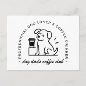 犬の飼い主とコーヒー愛好家のパパクラブ ポストカード (正面)