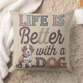 犬の飼い主の愛犬派の方が人生は好い クッション (ブランケット)