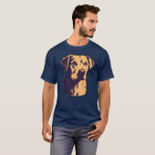 犬の飼い主 四本足の友達 動物の家族 Tシャツ (正面フル)