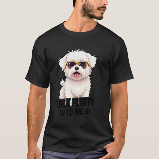 犬の飼い主 子犬愛好家 会話 モフモフ ペット愛好家 コトン Tシャツ (正面)