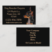 犬の飼育者のエスクワイア 名刺 (正面/裏面)