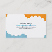 犬の飼育者シュナウザーの子犬の青いかんきつ 名刺 (裏面)