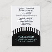 犬の飼育者ラブラドルブラックストライプ 名刺 (裏面)