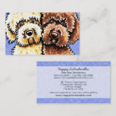 犬の飼育者ラブラドル救助青キャンバス 名刺 (正面/裏面)
