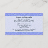 犬の飼育者ラブラドル救助青キャンバス 名刺 (裏面)