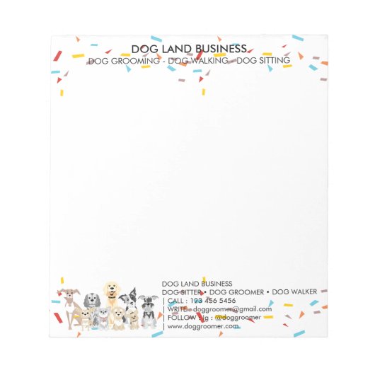 犬の飾り幾何学 ノートパッド (正面)