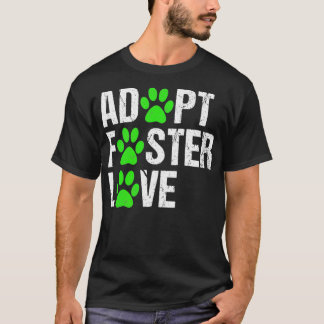 犬の養子縁組の救助犬が猫シェルターの手を採用 Tシャツ