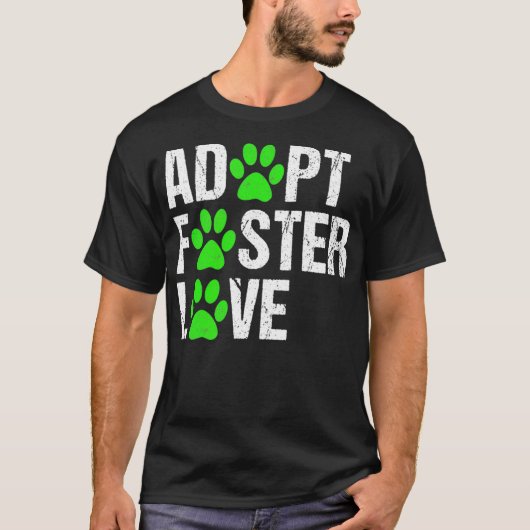 犬の養子縁組の救助犬が猫シェルターの手を採用 Tシャツ (正面)