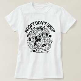 犬の養子縁組の救助Tシャツ Tシャツ