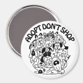 犬の養子縁組救助磁石 マグネット (正面/裏面)