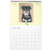 犬の馬とドンキーのペットポートレート2022年暦 カレンダー (3月 2027)