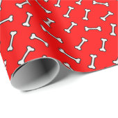 犬の骨おもしろいデザイン愛犬家 ラッピングペーパー (ロールコーナー)