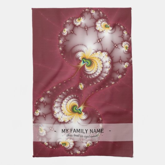 犬の骨かみ – フラクタル キッチンタオル (縦)