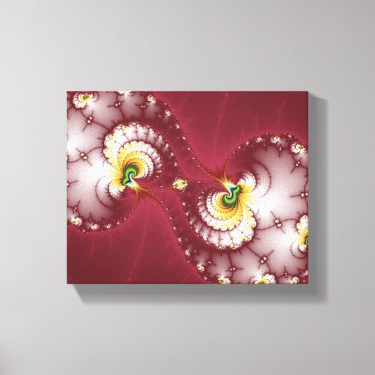 犬の骨かみ – フラクタル キャンバスプリント (正面)