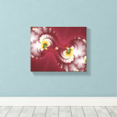 犬の骨かみ – フラクタル キャンバスプリント (インサイチュ (ウッドフロア))