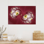 犬の骨かみ – フラクタル ポスター (キッチン)