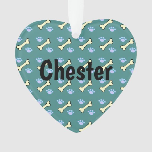 犬の骨と前足あなたの犬のオーナメント オーナメント (正面)