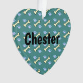 犬の骨と前足あなたの犬のオーナメント オーナメント (正面)