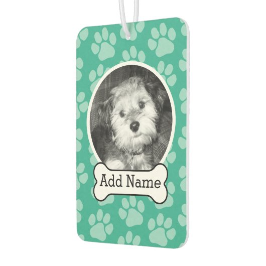 犬の骨と前足で撮影、緑 カーエアーフレッシュナー (左)