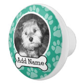 犬の骨と前足で撮影、緑 セラミックノブ (右)