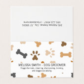 犬の骨と手のプリント 名刺 (外部フラット)