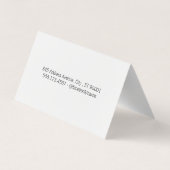 犬の骨と手のプリント 名刺 (裏面)