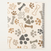 犬の骨と手を持つ学生プランナー プランナー手帳 (裏面)