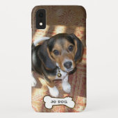 犬の骨のカスタム写真の名前がかわいい Case-Mate iPhoneケース (裏面)