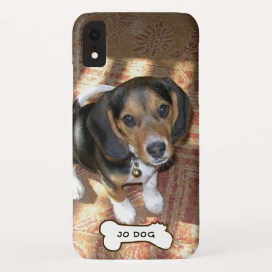 犬の骨のカスタム写真の名前がかわいい Case-Mate iPhoneケース (裏面)