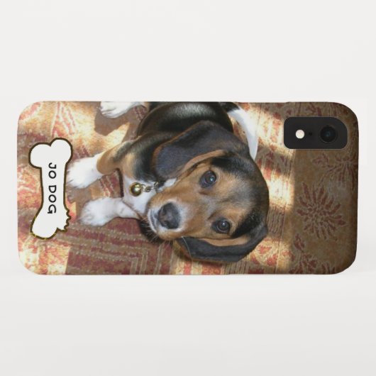 犬の骨のカスタム写真の名前がかわいい Case-Mate iPhoneケース (裏面(横))