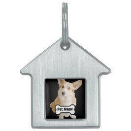 犬の骨のペットの写真と名前 ペットネームタグ