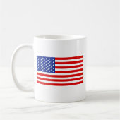 犬の骨の付いた旗 コーヒーマグカップ (左)