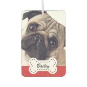 犬の骨の名前のペットの写真プレート車 カーエアーフレッシュナー (正面)