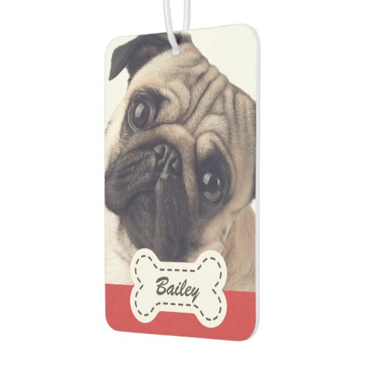 犬の骨の名前のペットの写真プレート車 カーエアーフレッシュナー (左)