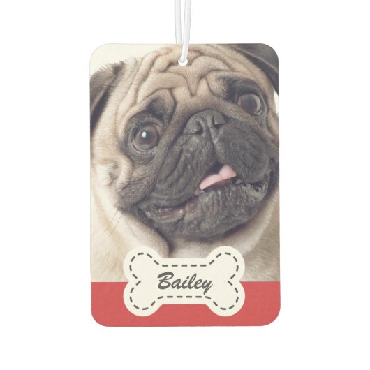 犬の骨の名前のペットの写真プレート車 カーエアーフレッシュナー (裏面)