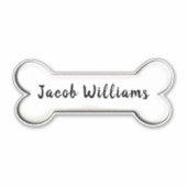 犬の骨の形 シール (正面)