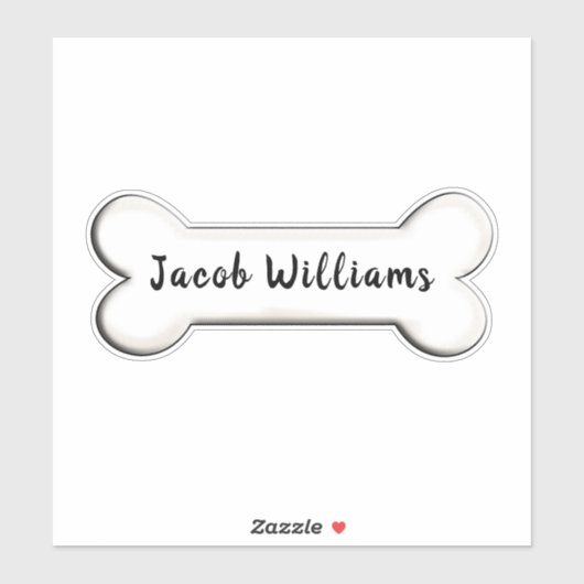 犬の骨の形 シール (シート)